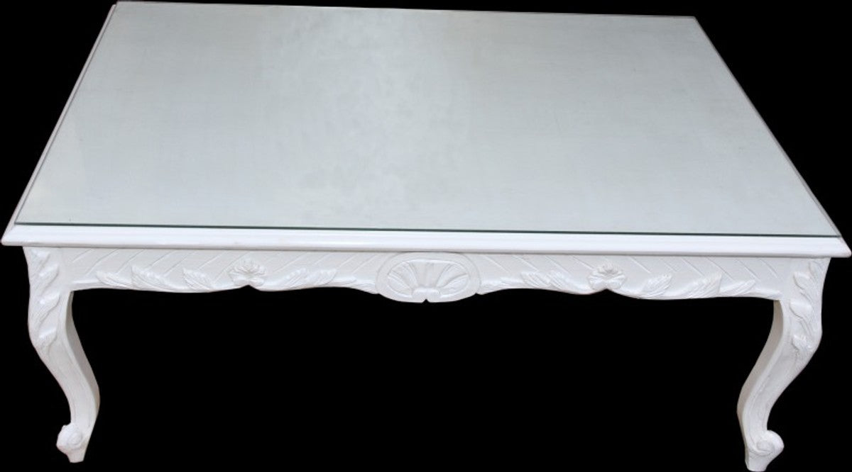 Barock Couchtisch Weiß 120 x 80 cm - Mod2