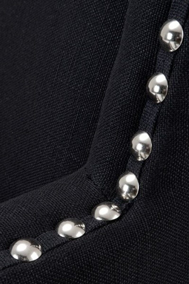 Designer Art Deco Club Sessel Schwarz - Luxus Club Sessel