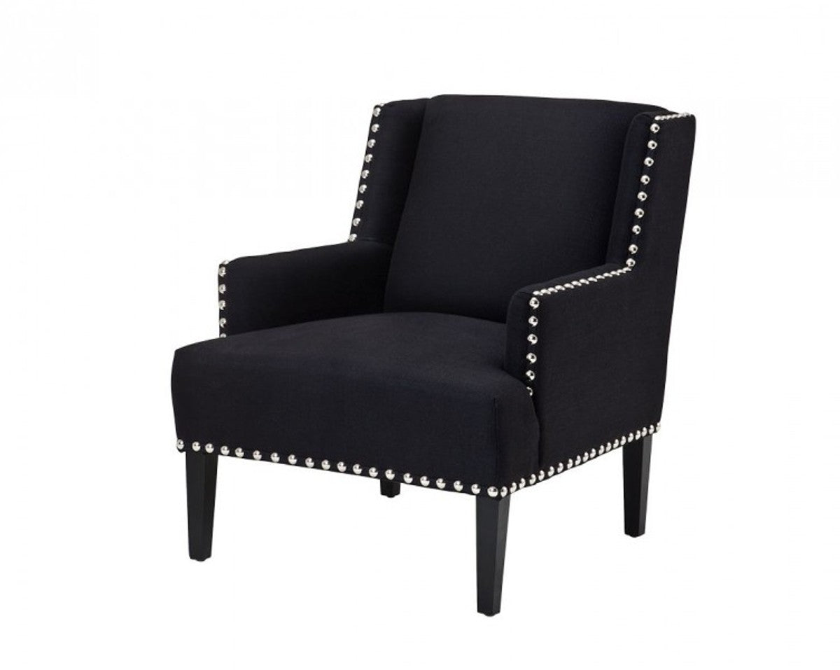 Designer Art Deco Club Sessel Schwarz - Luxus Club Sessel