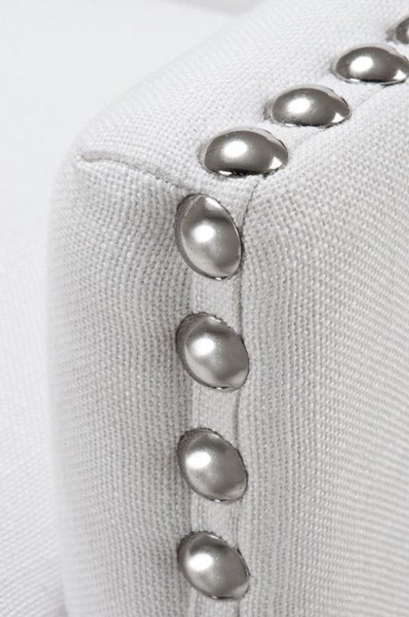 Designer Art Deco Club Sessel Weiß - Luxus Club Sessel