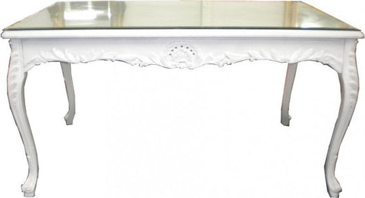 Barock Esstisch Weiss 180cm - Esszimmer Tisch