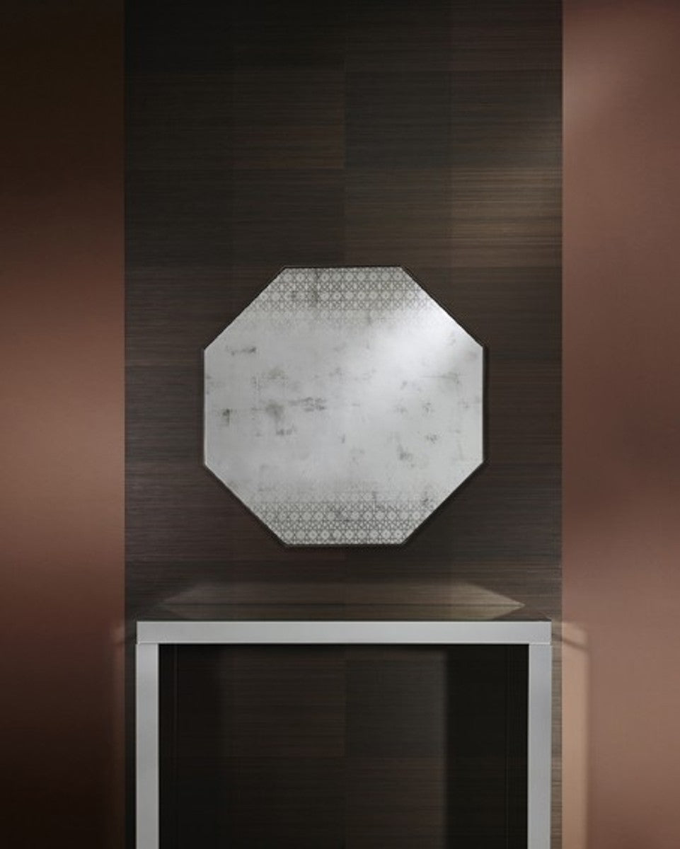 Art Deco Vintage Wandspiegel Antik Stil Silber