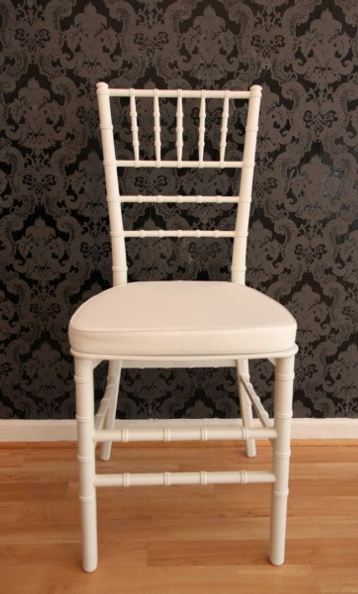 Designer Acryl Stuhl inkl Sitzkissen Weiß/Weiß - Ghost Chair white - Polycarbonat Möbel - Polycarbonat Stuhl - Acryl Möbel - Geisterstuhl