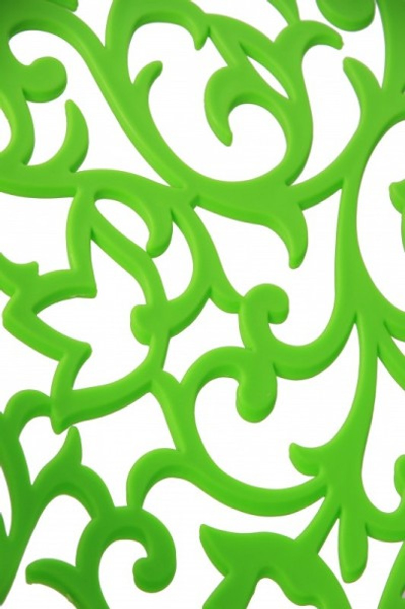 Designer Stuhl Barock Flowers Grün - 16235