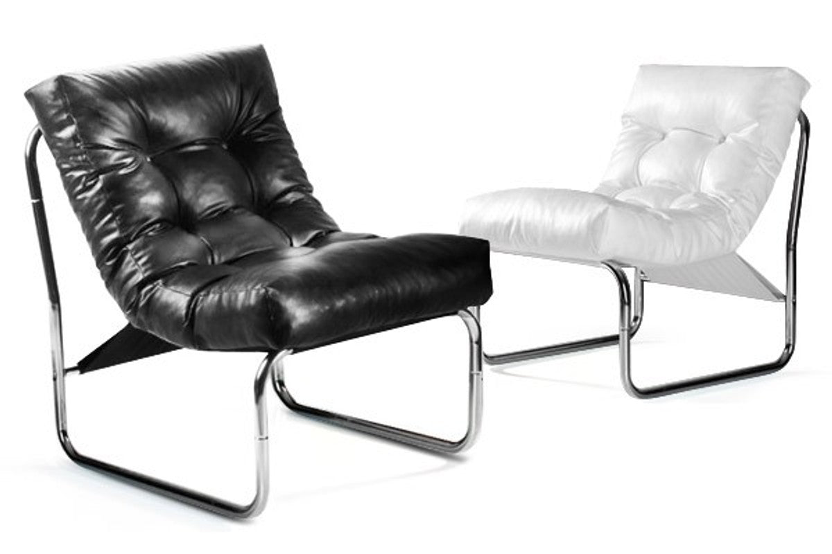 Designer Salon Stuhl Weiß Lederoptik - Moderner Wohnzimmerstuhl