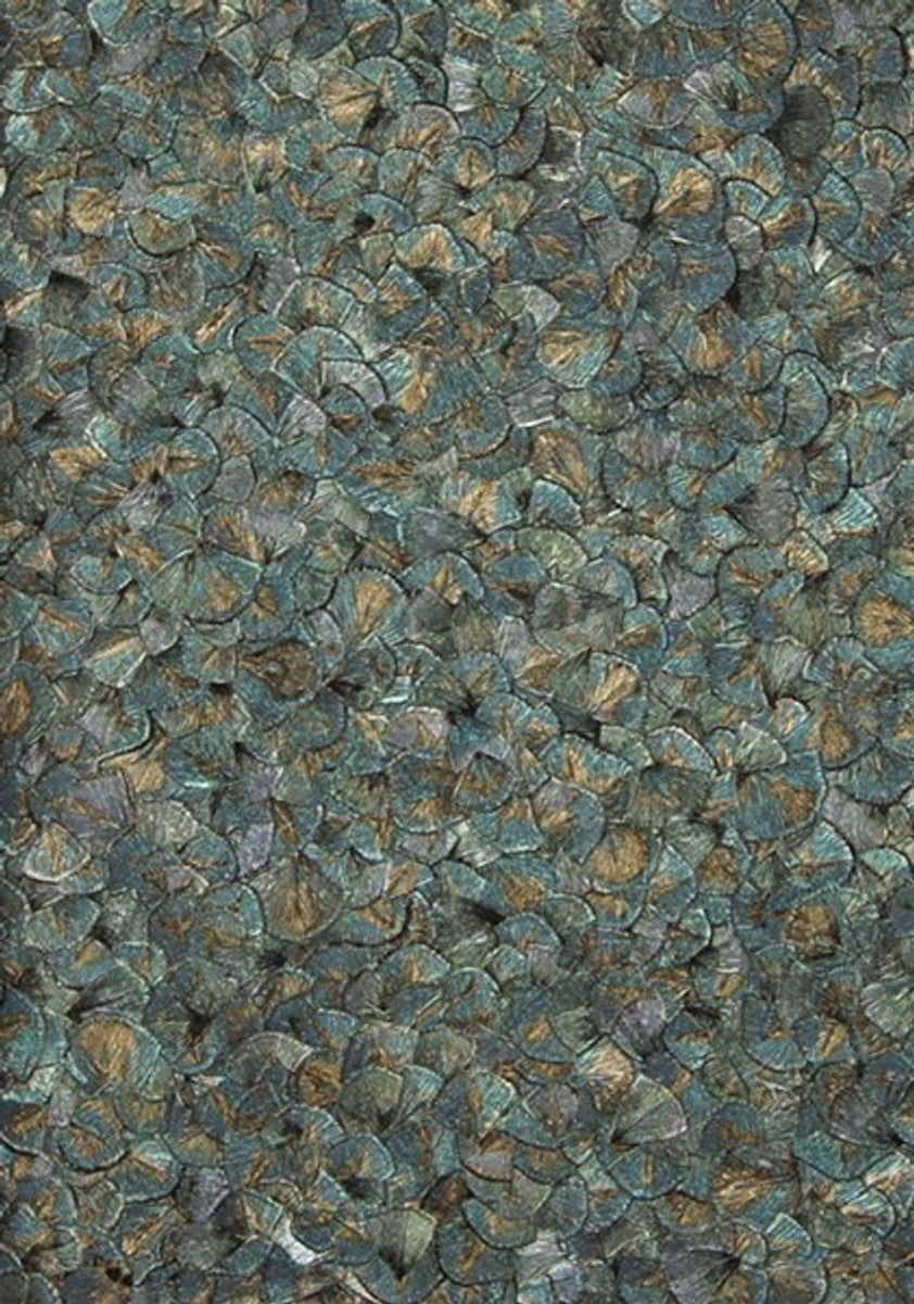 Harald Glööckler Designer Barock Tapete 52555 - Design Federn silber gold metallic