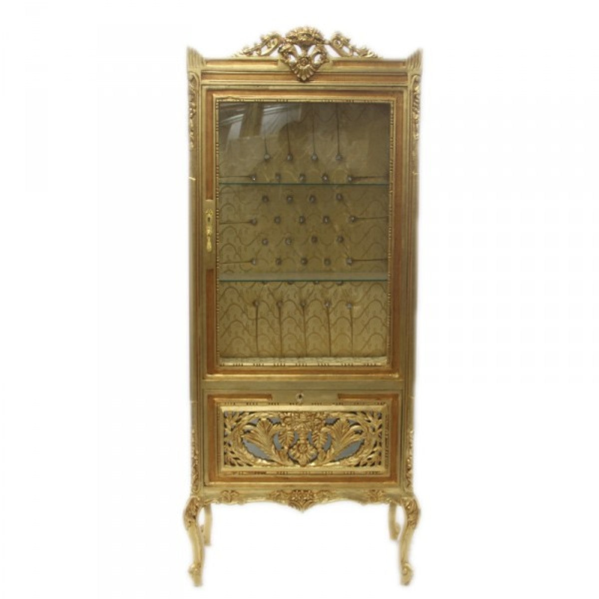 Barock Vitrine Gold ModF1 - Vitrinenschrank