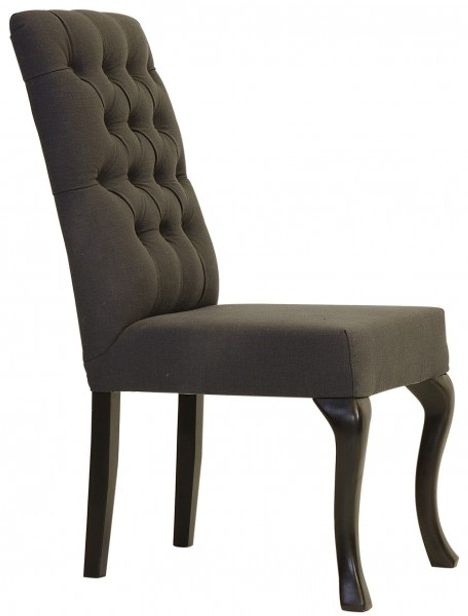 Designer Esszimmer Stuhl ModEF 227 Dunkelgrau / Braun - Hoteleinrichtung - Buchenholz - Chesterfield Design