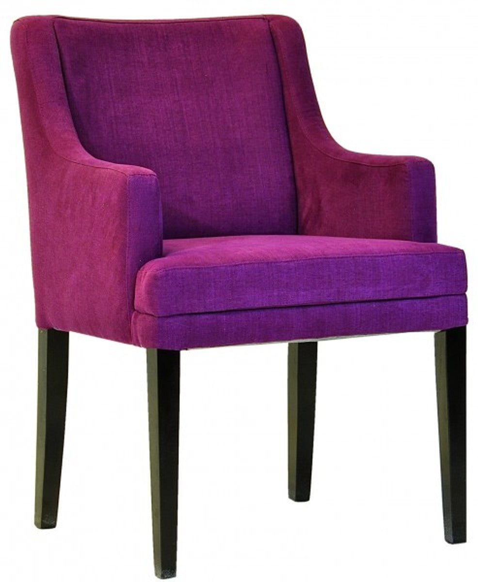 Designer Esszimmer Stuhl ModEF 285 Burgundy / Schwarz - Hoteleinrichtung