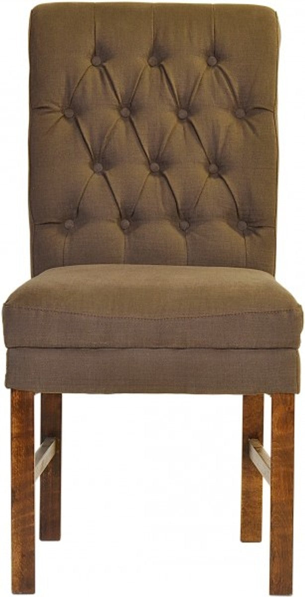 Designer Esszimmer Stuhl ModEF 16 Braun-Grau / Braun - Hoteleinrichtung - Buchenholz - Chesterfield Design