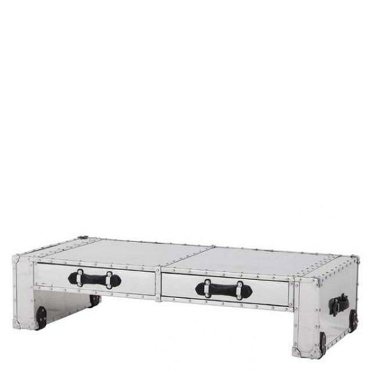 Couchtisch Vintage Metal Aluminium Mod2 - Coffee Table - Alu Salon Tisch