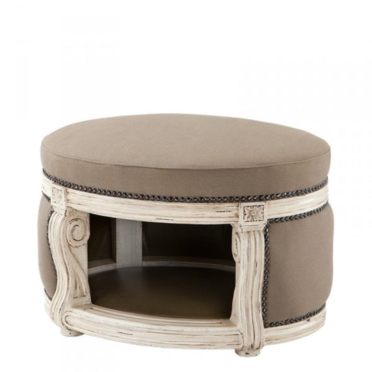 Barock Hunde & Katzen Haus Luxury Mod2 Sandfarben / Antik Weiß