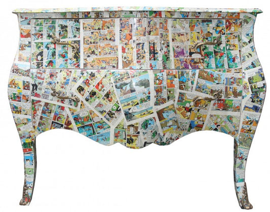 Barock Kommode Comic Design - Handgefertigt aus Massivholz- Limited Edition