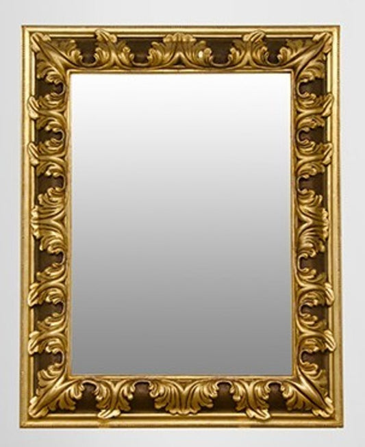Pompöser Barock Spiegel Rechteckig Gold 157 x 124 cm