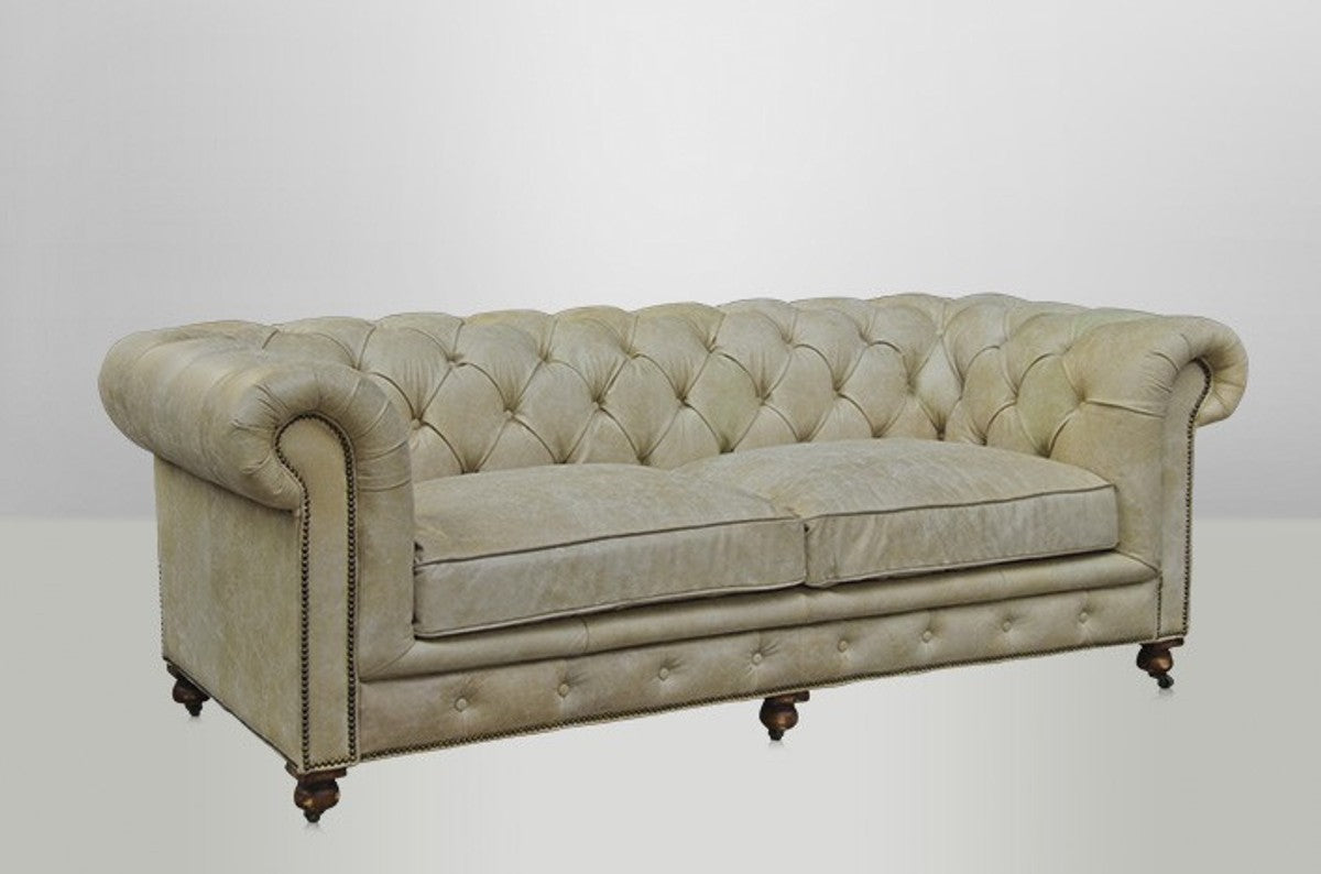 Chesterfield Luxus Echt Leder Sofa 2.5 Seater Vintage Leder von Galata Sawia