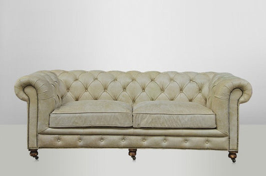 Chesterfield Luxus Echt Leder Sofa 2.5 Seater Vintage Leder von Galata Sawia