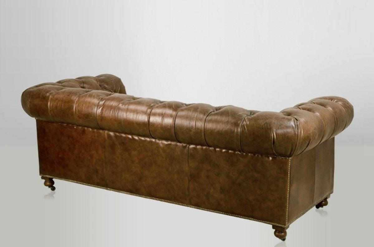 Chesterfield Luxus Echt Leder Sofa 2.5 Seater Vintage Leder von Cigar