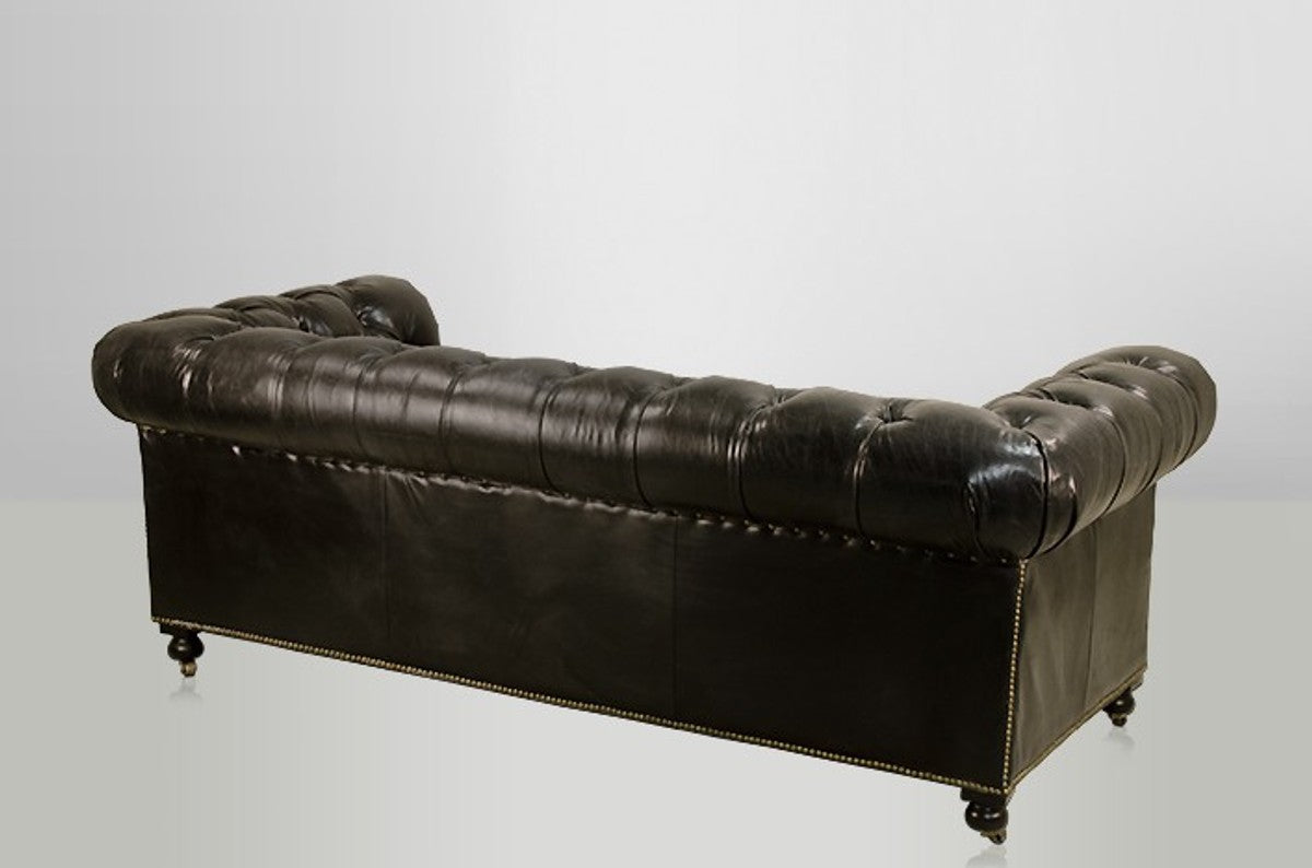 Chesterfield Luxus Echt Leder Sofa 2.5 Seater Vintage Leder von Ebony