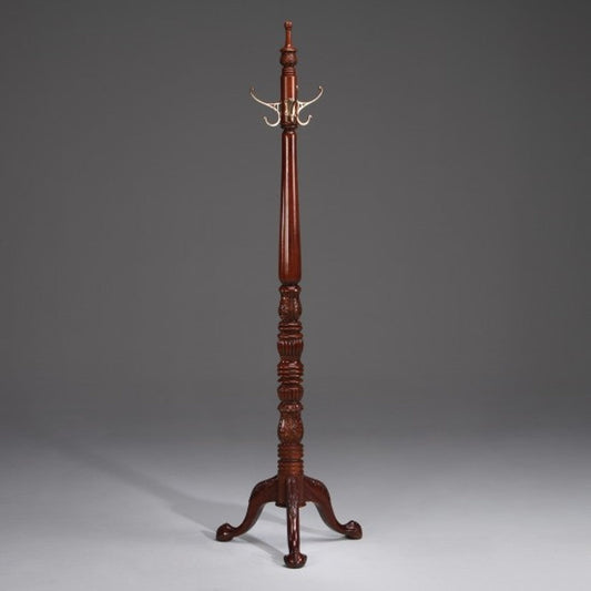 Designer Luxus Garderoben Ständer - Mahagony Garderobe Rundständer - Luxus Kollektion - Barock Empire Art Deco