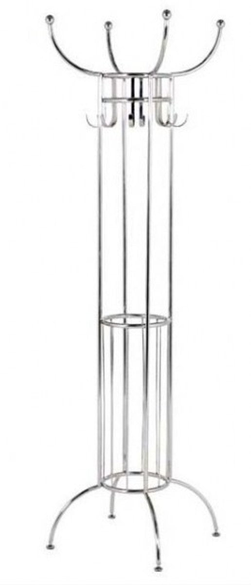 Designer Luxus Garderobenständer Paris Silver - vernickeltes Aluminium - sehr edel