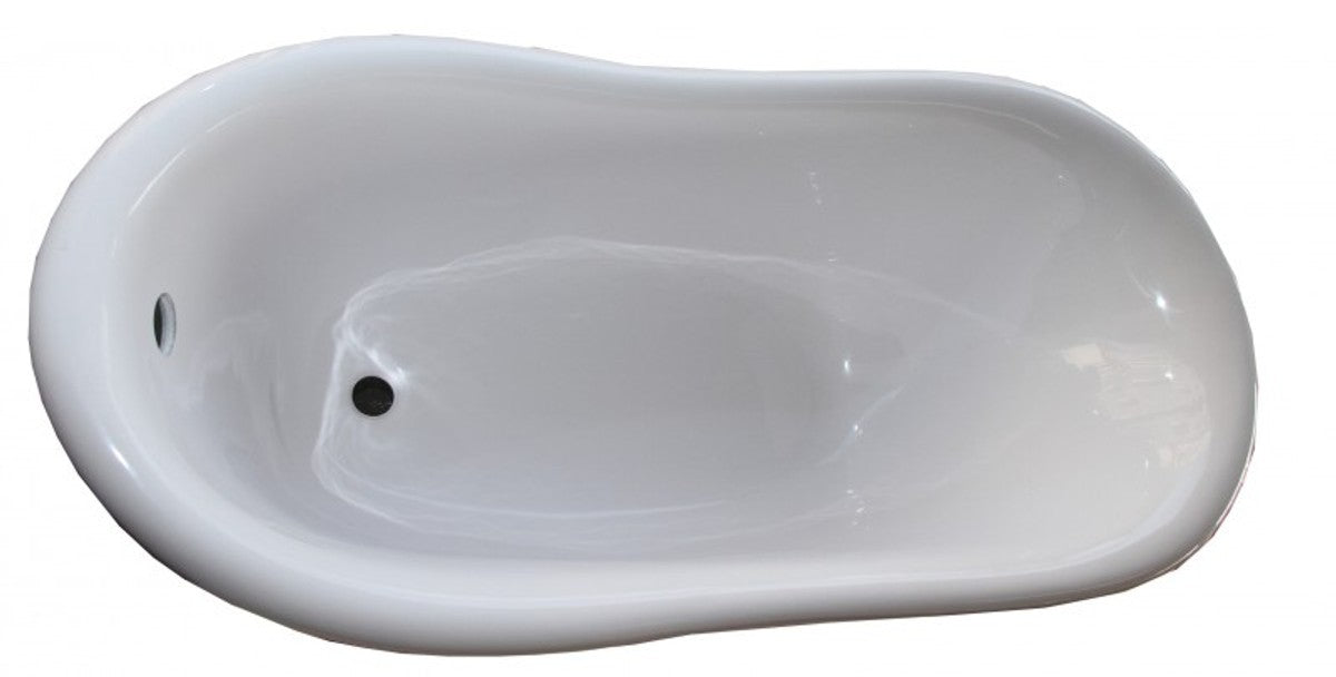 Freistehende Luxus Badewanne Jugendstil Roma Türkis/Weiß Altgold 1470mm - Barock Antik Badezimmer