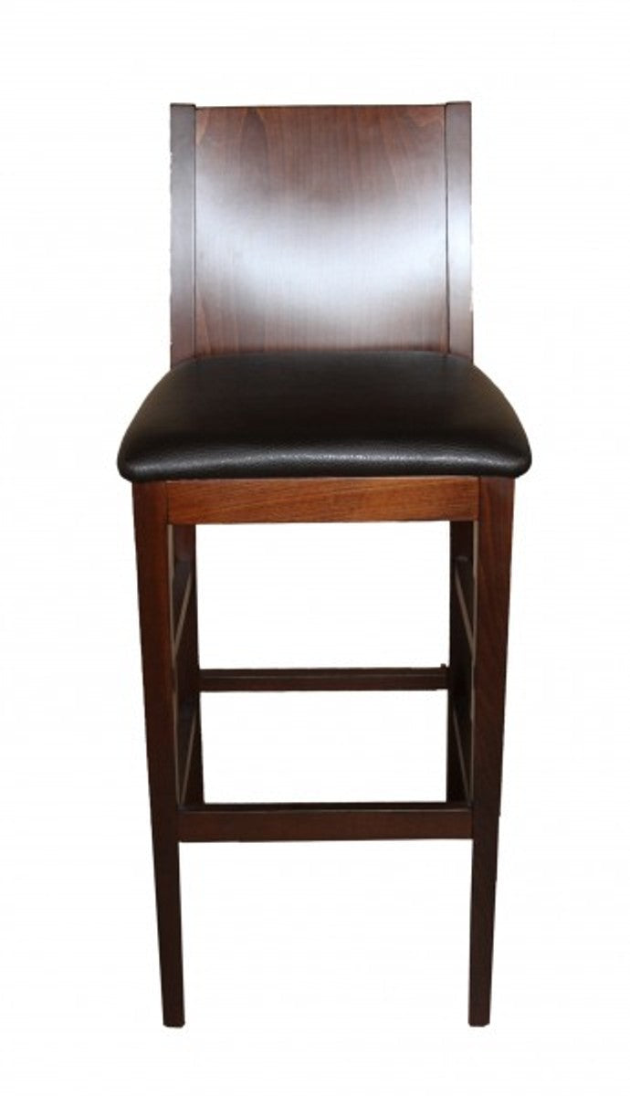 Designer Barstuhl Braun / Braun - Barhocker - Möbel Restaurant Hotel
