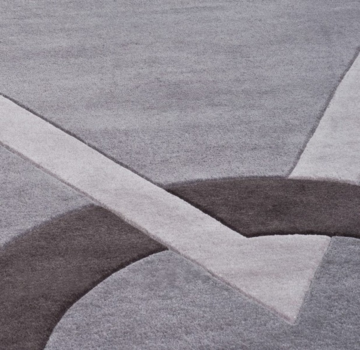 Wunderschöner Luxus Teppich aus 100% Neuseeland-Wolle, Grau/Braun, Samtweich 200 x 300 cm - Hochwertige Qualität