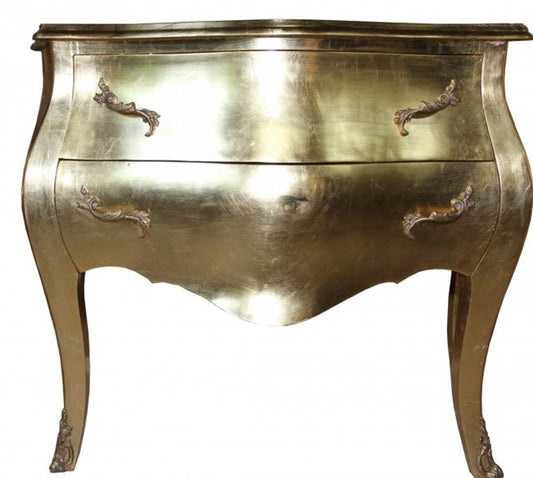 Barock Kommode Gold 100cm Antik Stil