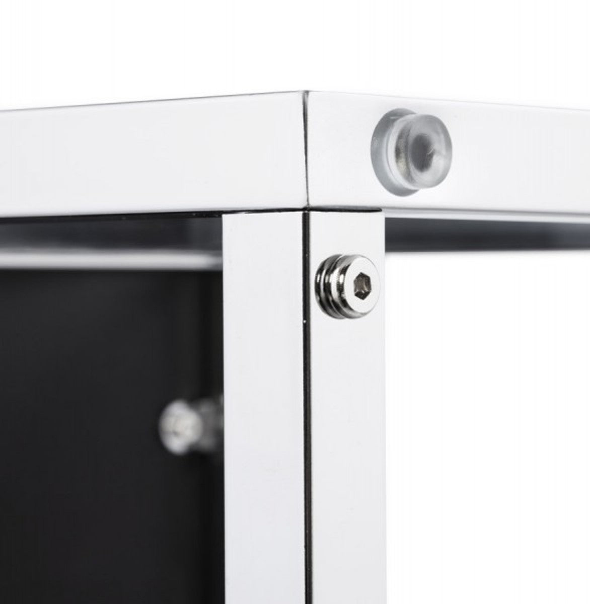 Designer Beistelltisch Schwarz / Chrom 42 x 42 x 44 cm - Tisch - Hotel Cafe Restaurant Praxis Kanzlei Einrichtung