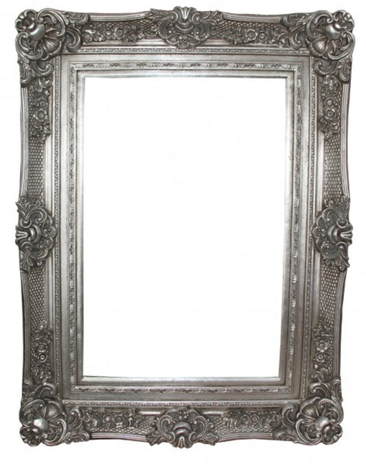 Barock Wandspiegel Silber Antik-Look Höhe 130 cm, Breite 96 cm - Edel & Prunkvoll