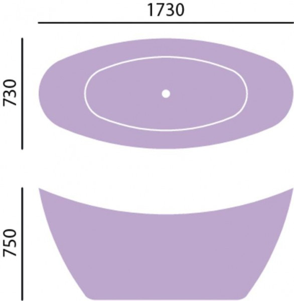 Art Deco Badewanne freistehend Gold Modell He-Hyl 1730mm - Freistehende Retro Antik Jugendstil Badewanne