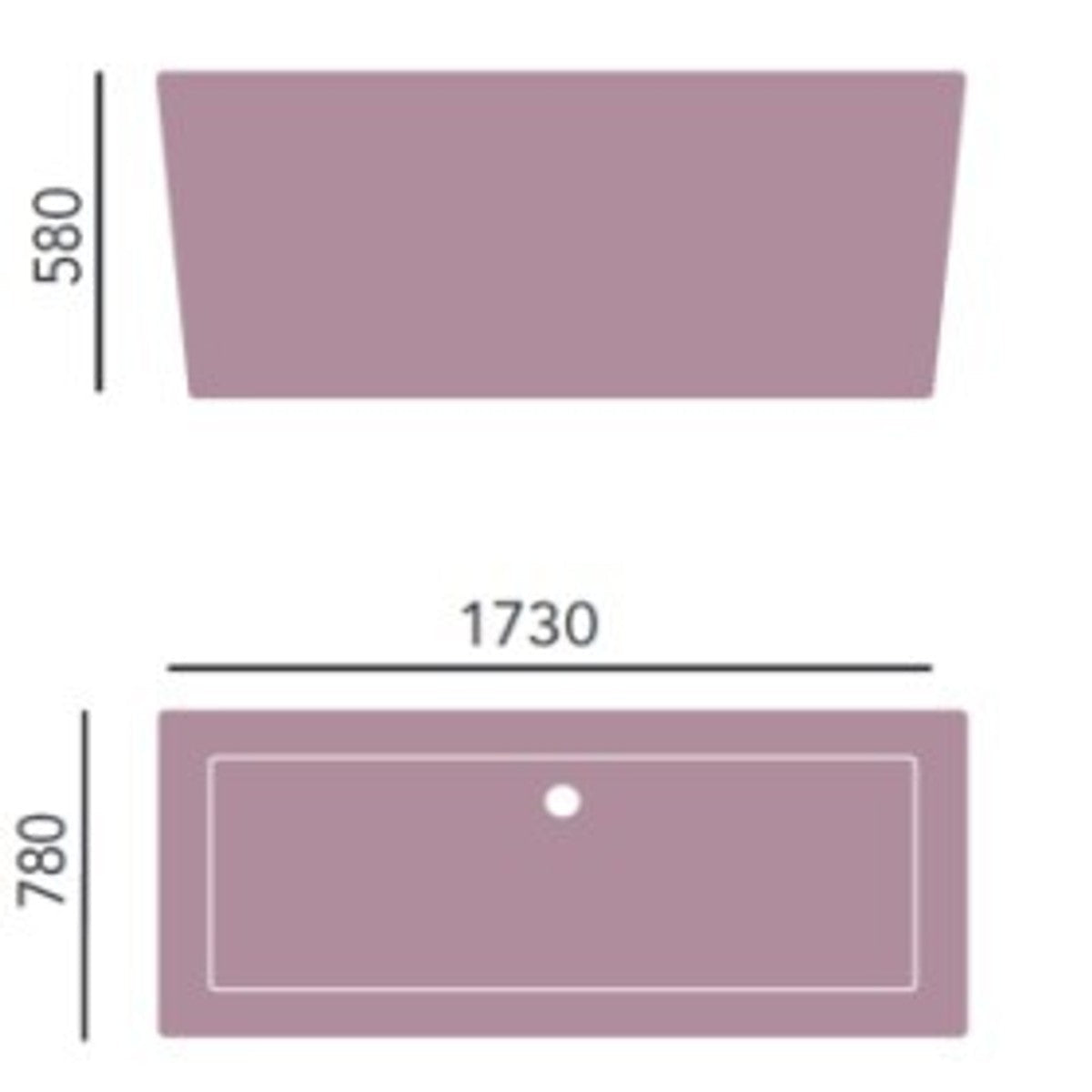 Art Deco Badewanne freistehend Weiß Modell He-Hea 1735mm - Freistehende Retro Antik Badewanne Barock