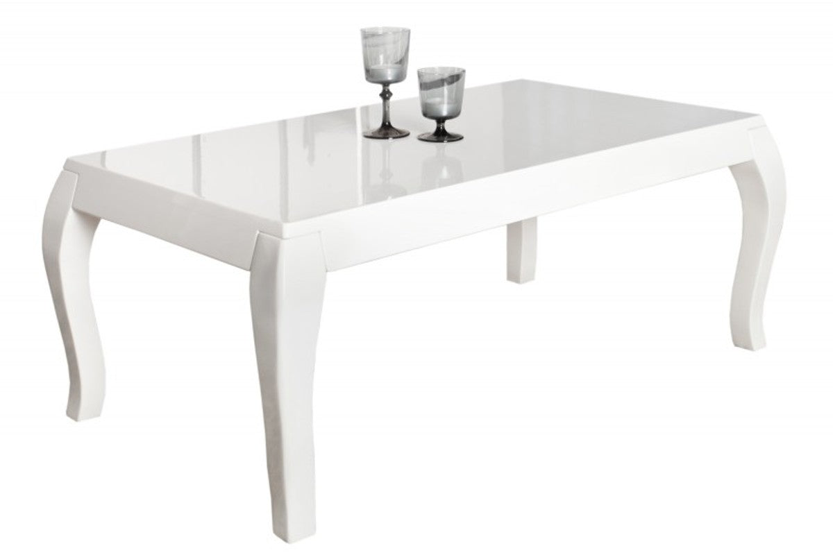 Beistelltisch Weiss - Hochglanz (110x45x60cm) Couchtisch Wohnzimmer Tisch