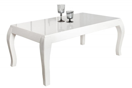 Beistelltisch Weiss - Hochglanz (110x45x60cm) Couchtisch Wohnzimmer Tisch