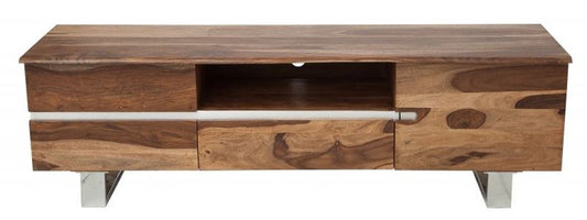 Designer Fernsehschrank Natur B.160cm x H.50cm x T.45cm - Sideboard - Kommode - Handgefertigt Massivholz!