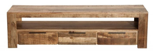 Designer Fernsehschrank Natur B.170cm x H.45cm x T.45cm - Sideboard - Kommode - Handgefertigt aus Mango Massivholz!