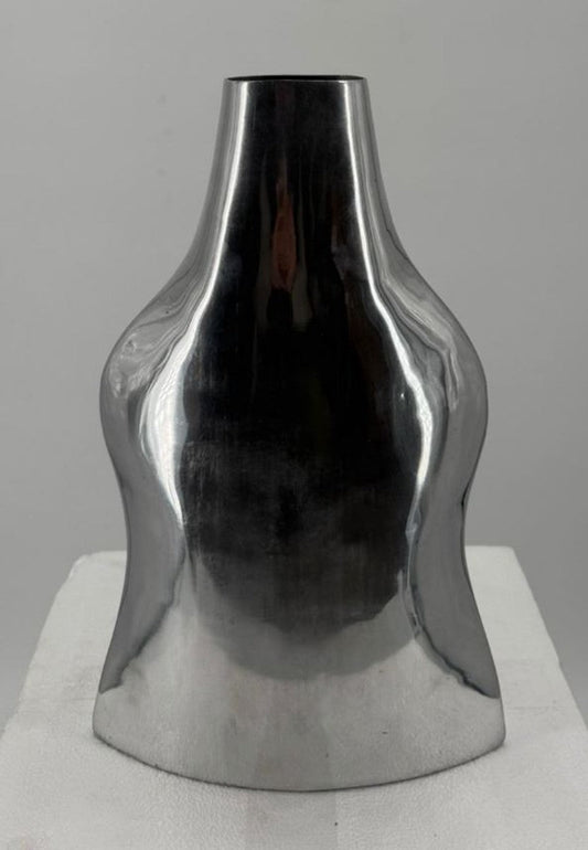 Aluminium Deko Vase Silber H. 29 cm - Aluminium Deko Accessoires