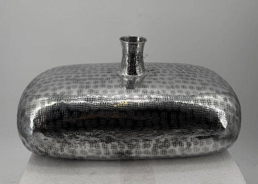 Aluminium Deko Vase Silber 39 cm - Aluminium Deko Accessoires