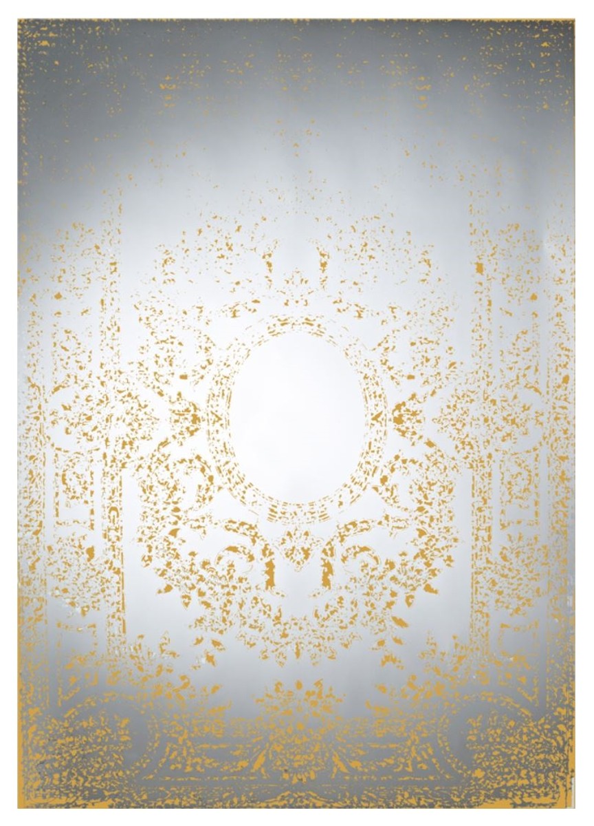 Art Deco Vintage Wandspiegel Bronze 101 x H. 142 cm - Antik Stil Möbel