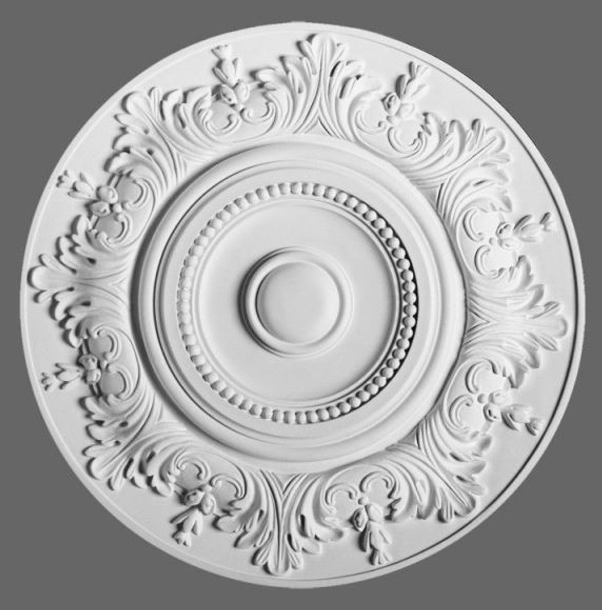 Stuck Rosette 47 x 47 cm Deckenstuck Deckenrosette Stuckrosette Wandrosette Barock Jugendstil