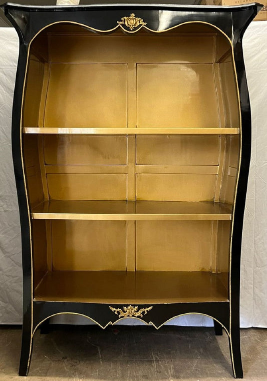Barock Regalschrank Schwarz / Gold - Barock Möbel