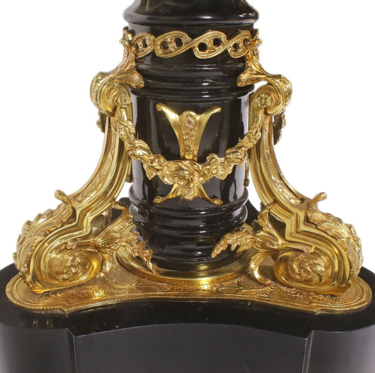 Barock Esstisch Schwarz / Mehrfarbig / Gold - Prunkvoller Massivholz Esszimmertisch im Barockstil - Barock Esszimmer Möbel - Edel & Prunkvoll