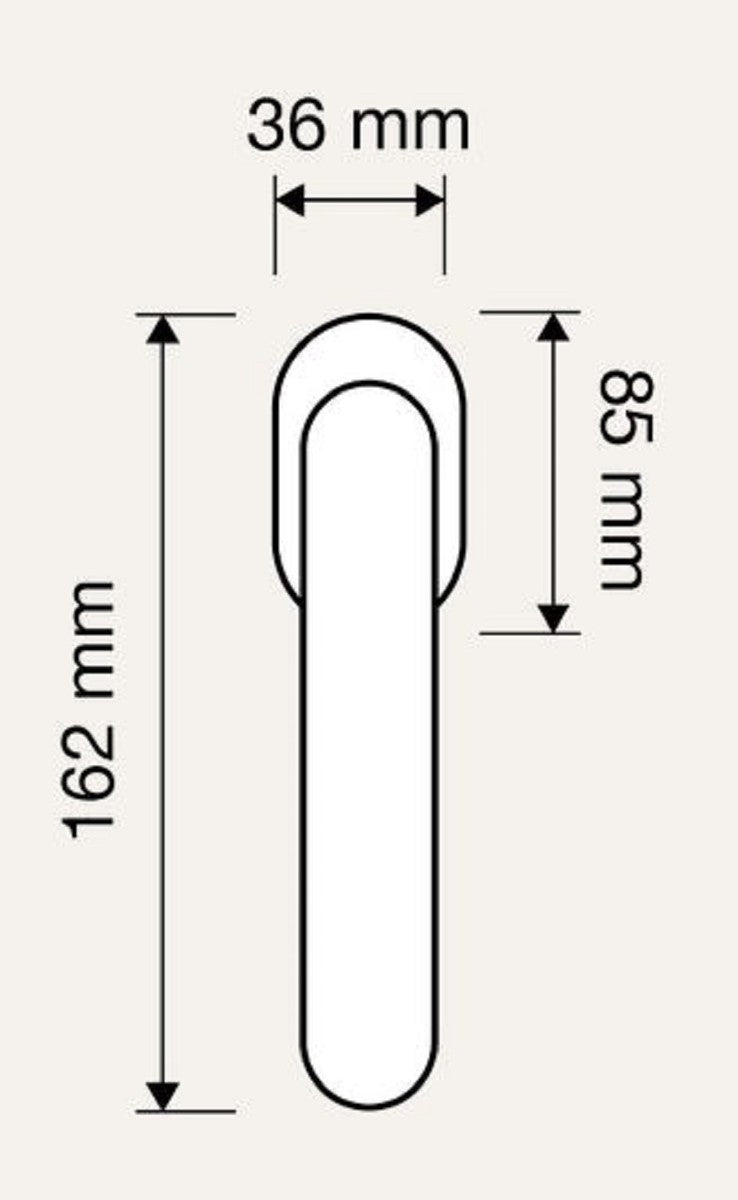 Jugendstil Fensterklinken Set Französisches Gold 3,6 x 16,2 cm - Elegante Messing Fenstergriffe - Barock & Jugendstil Deko Accessoires