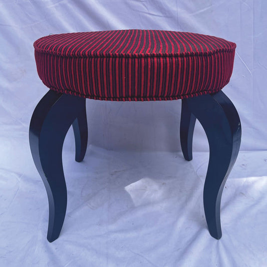 Barock Hocker Rot / Schwarz H. 49 cm - Barockstil Möbel