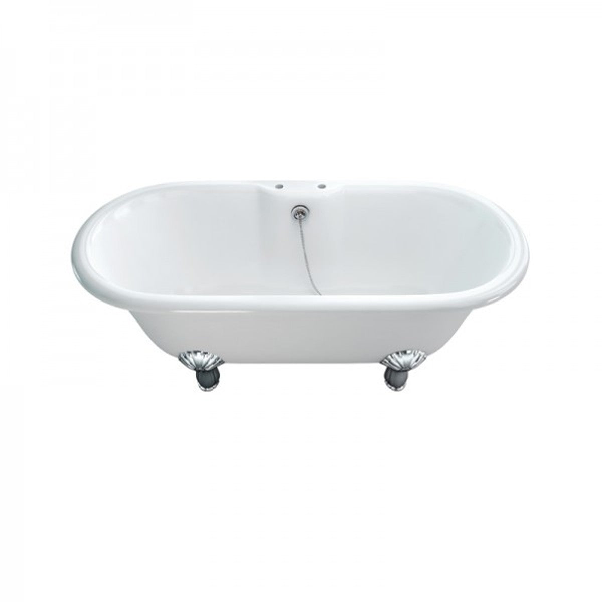 Jugendstil Badewanne Naturstein freistehend 1700mm BBlan Weiß - Freistehende Retro Antik Badewanne