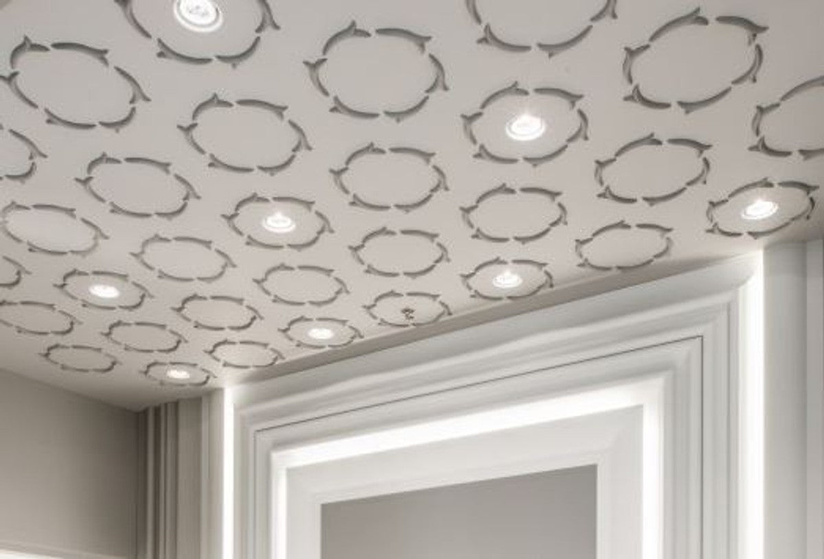 Stuck Rosette 62 x 62 cm Deckenstuck Deckenrosette Stuckrosette Wandrosette Barock Jugendstil Verzierung