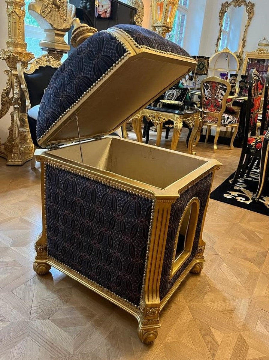 Pompöös by Barock Katzenhaus Lila / Gold - Pompööser Katzen Tempel designed by Harald Glööckler - Pompööse Tiermöbel im Barockstil