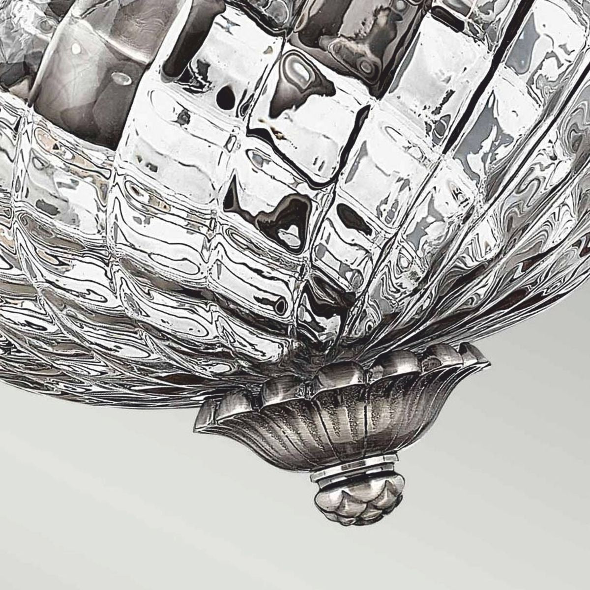 Barock Kristall Deckenleuchte Antik Silber Ø 40,6 cm