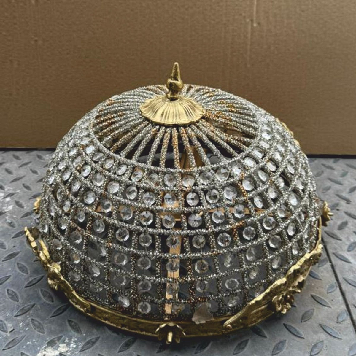 Barock Kristall Deckenleuchte Gold Ø 50 cm - Barock Leuchten