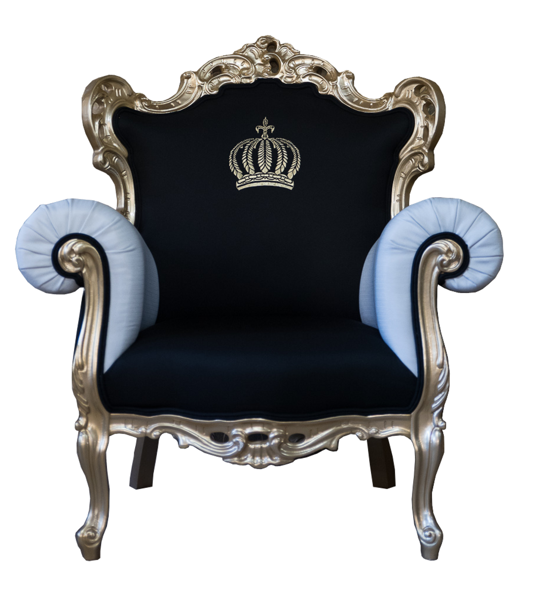 Pompöös by Luxus Barock Sessel Schwarz / Weiß / Gold - Pompööser Barock Sessel designed by Harald Glööckler
